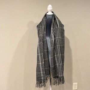 H&M Scarf black, white yellow